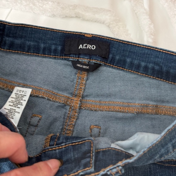 AERO Blue Distressed Jeans - Picture 2 of 7